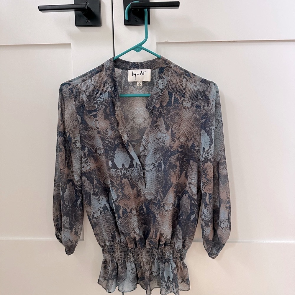 Snake Print Blouse